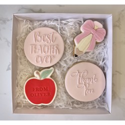 Best teacher biscuit box - pink