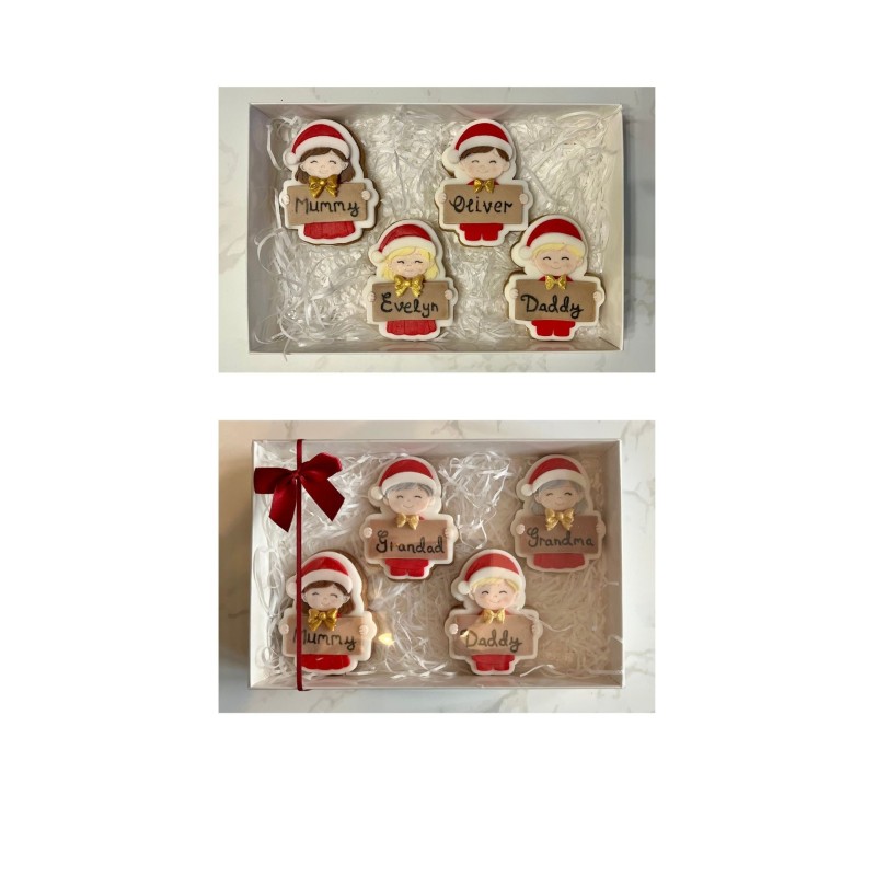 Personalised gingerbread place names - box of 4