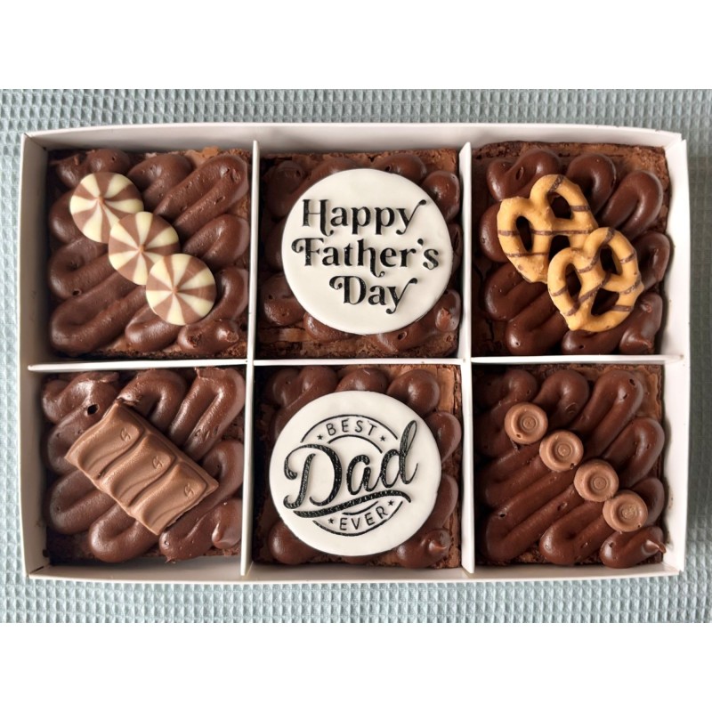 6 Father's day loaded brownies. 6 Father's day loaded brownies.
